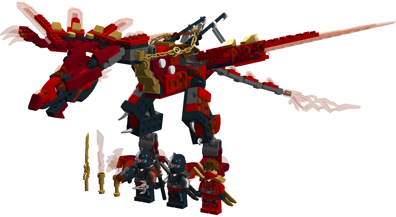 Lego ninjago kai's sales elemental dragon