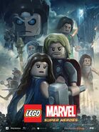 A Thor: The Dark World poster in LEGO form.