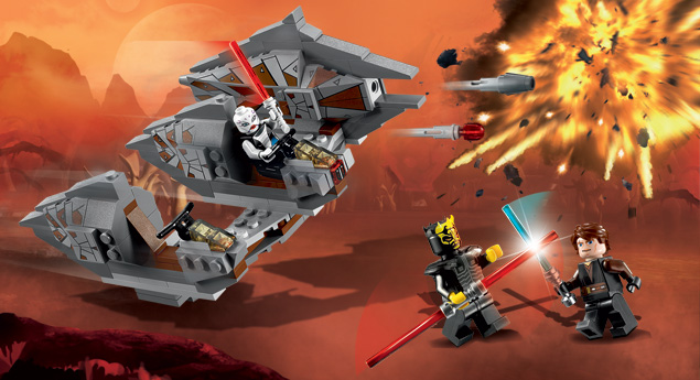 LEGO Minifigure Star Wars #7957-1 sith Night Speeder w/ Anakin Asajj & Opress 