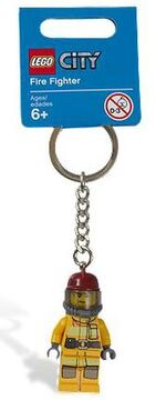Lego firefighter hot sale keychain
