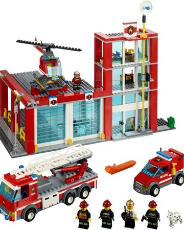 Feuerwehr Hauptquartier 60004 Lego Wiki Fandom Die feuerwehrstation ist 31 cm hoch, 59 cm breit und 29 cm tief. feuerwehr hauptquartier 60004 lego