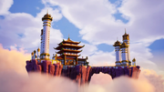 A portion of the Cloud Kingdom in Dragons Rising.