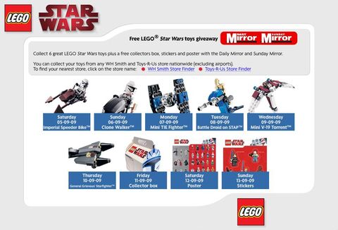 Lego Daily Mirror/Sunday Promotion Polybag 12 bags(2008)Set COMPLETE