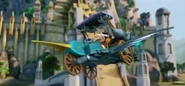 Plovar in his Vehicle along with others in The Legends of Chima 4-D X-perience.
