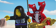 Lloyd Garmadon with Fangtom