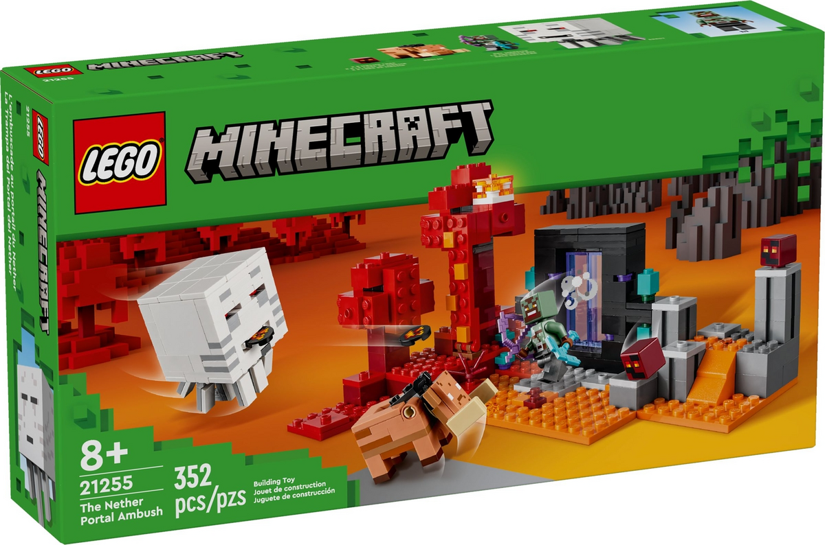 THE NETHER  LEGO Minecraft The Nether Portal Ambush Building Toy 21255