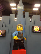 A brick built Chase McCain from LEGO Kids Fest