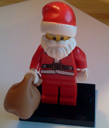 Lego Santa Claus Minifigure & Christmas Fairy Angel Flesh Skin Xmas Advent 