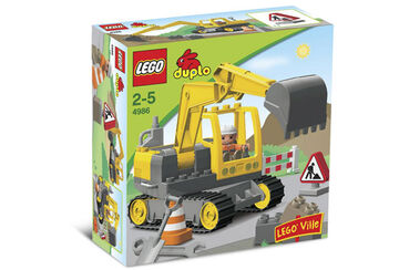 Lego yellow digger best sale