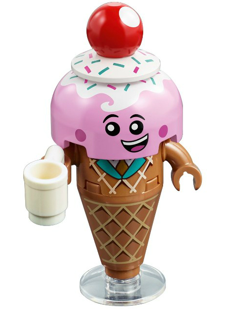Food Ice Cream Tan New Neuf Beige Lego 11610-4x Cone Glace 