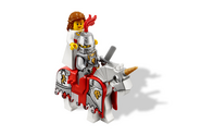 The princess riding away with the Royal Lion Knight