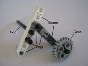 TECHNIC parts labeled