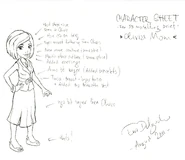 A character sheet for "Olivia's Mom" from August 2011.