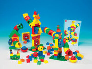 Lego duplo tubes experiment set top