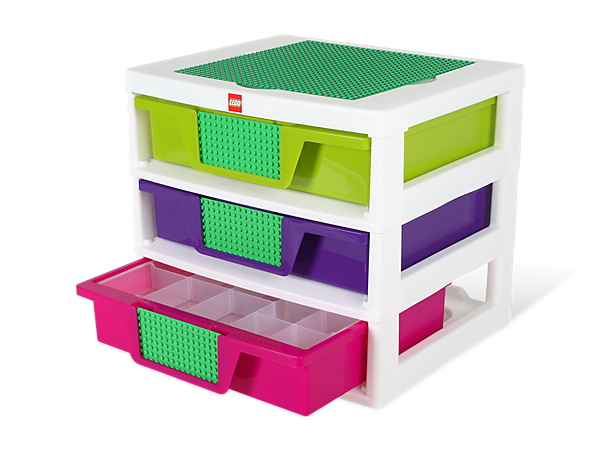 LEGO - Boîte de rangement lego modèle 4 - vert avec tiroir