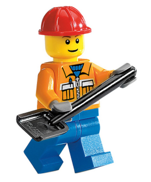 Lego man cheap construction worker