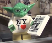 Yoda with his I Love New York shirt.