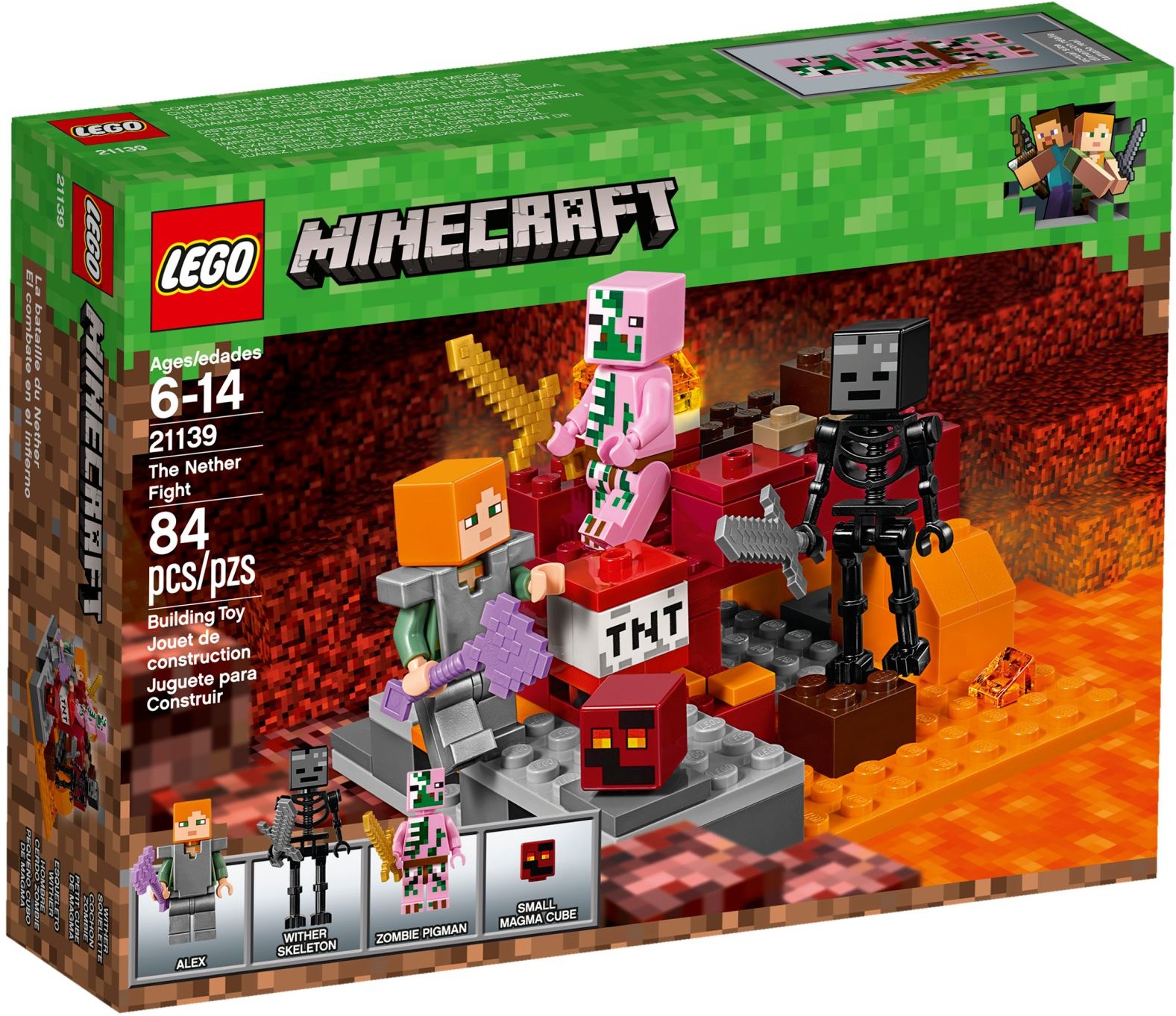 LEGO® 21185 Minecraft Le Bastion du Nether, Jouet dès 8 Ans, avec