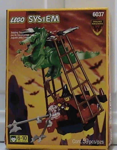 アストリット様 LEGO Castle Fright Knights Witch's Windship review! 1997 set 6037