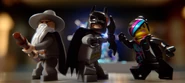 Gandalf alongside Batman and Wyldstyle in LEGO Dimensions