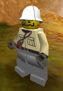 Sam Sanister in LEGO Racers 2, depicted without his hook hand