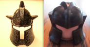 Comparison to the Shadow Knight minifigure helmet