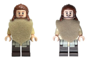 The Qui-Gon with reddish brown beard included in early versions of set 75383 and the one with dark brown beard included in later versions of the same set.