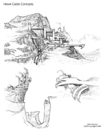 Hawk castle sketches