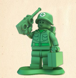 Lego green online army man