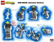 A gesture sheet from the development of LEGO Racers
