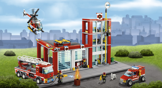Caserne de pompier Lego