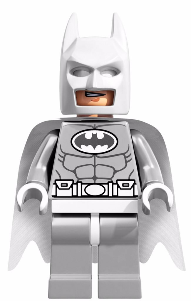 No Helmet 7779 7780 7782 Lego Minifig ~ Batman Light Gray Suit Version 
