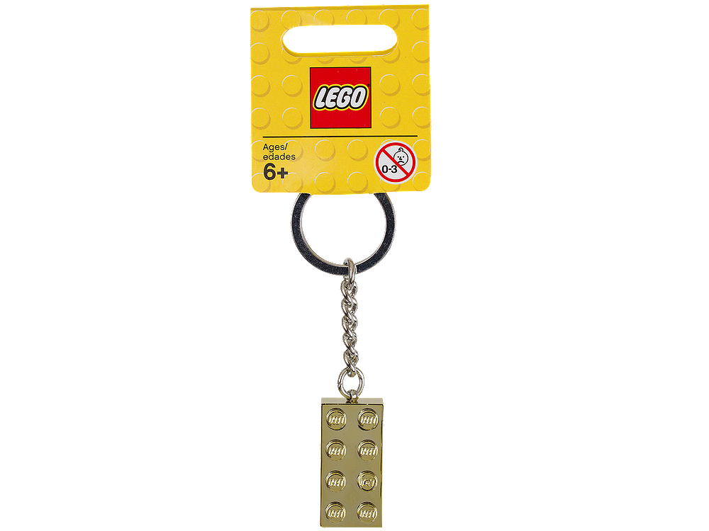 850808 Gold 2 x 4 Stud Key Chain | Brickipedia | Fandom