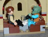 Greedo vs Han Solo in set 75052 Mos Eisley Cantina