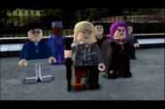 Mad-Eye Moody, Harry, Tonks, Kingsley, Elphias Doge, and Emmeline Vance