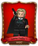 Malfoy (from 10217 Diagon Alley) in CG Oddly his name is spelled wrong.