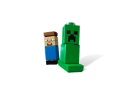 CGI of Steve and a Creeper