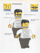 Development art for the Brickster in the first LEGO Island game