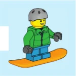 Jour 2 Un garçon avec un snowboard