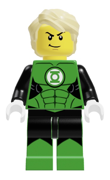 Custom Designed  Minifigure Green Lantern B Superhero Printed On LEGO Parts 