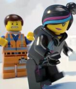 Wyldstyle and Emmet in an ad for the set