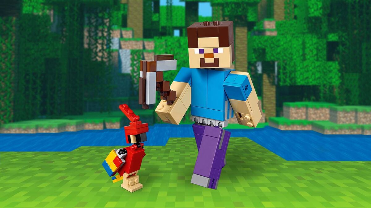 Ensemble de figurines d'action Minecraft Steve, cheval, cochon et  accessoires
