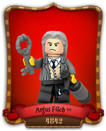 Filch, as shown on the LEGO Harry Potter website (Promotion Error, Filch's hands are yellow).
