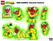 Concept art showing possible gestures from the development of LEGO Racers