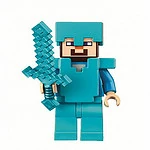The final Steve figure in Diamond armor
