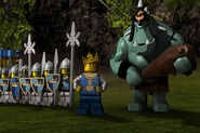 Prince Varen and his army with Hogar the Troll