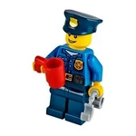 Jour 18 Un policier avec une tasse rouge et des menottes