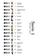 The barcodes for series 1 minifigures