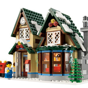 10222 Winter Village Post Office Brickipedia Fandom Bakery, post office, cottage, market, santa's workshop, toy shop, holiday train, train station, fire station. 10222 winter village post office