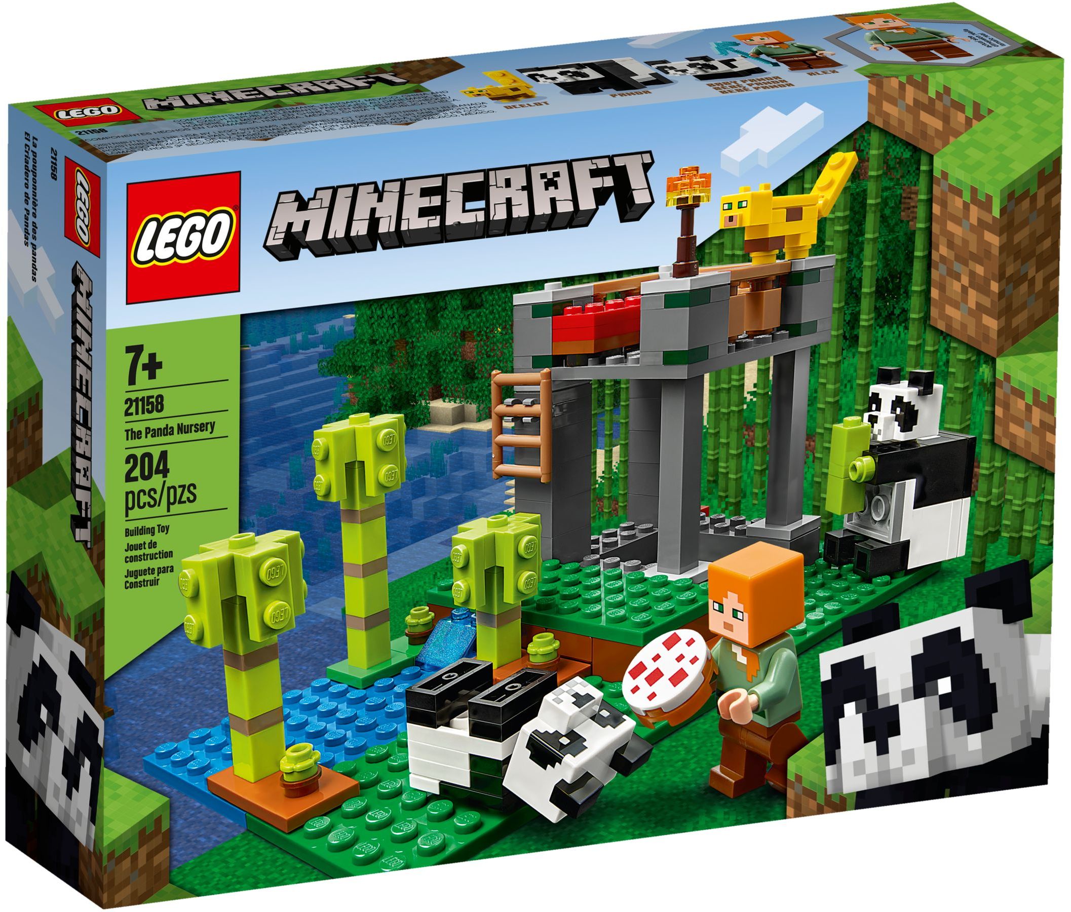 Minecraft - Minecraft Diamond Level Panda figure sits on the edge